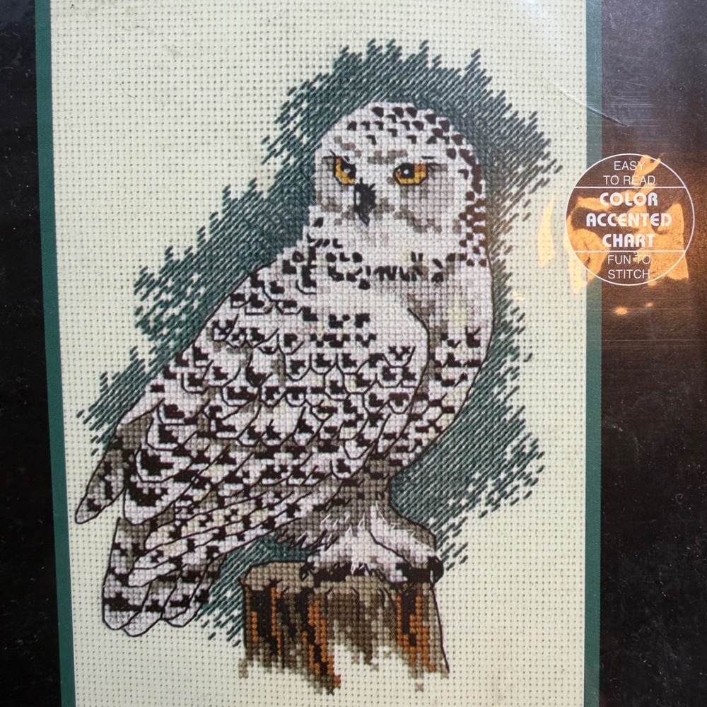 Dimensions Counted Cross Stitch Snowy Owl Kit 6674 Daniel Gorman Vintage New